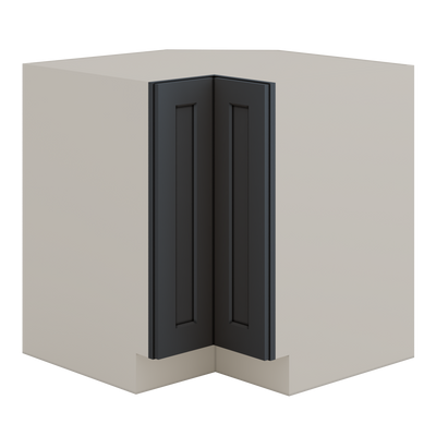 Lazy Susan Base Cabinet 33" & 36" 15HNS Hermosa Noir Black Shaker 1-1/4" Overlay