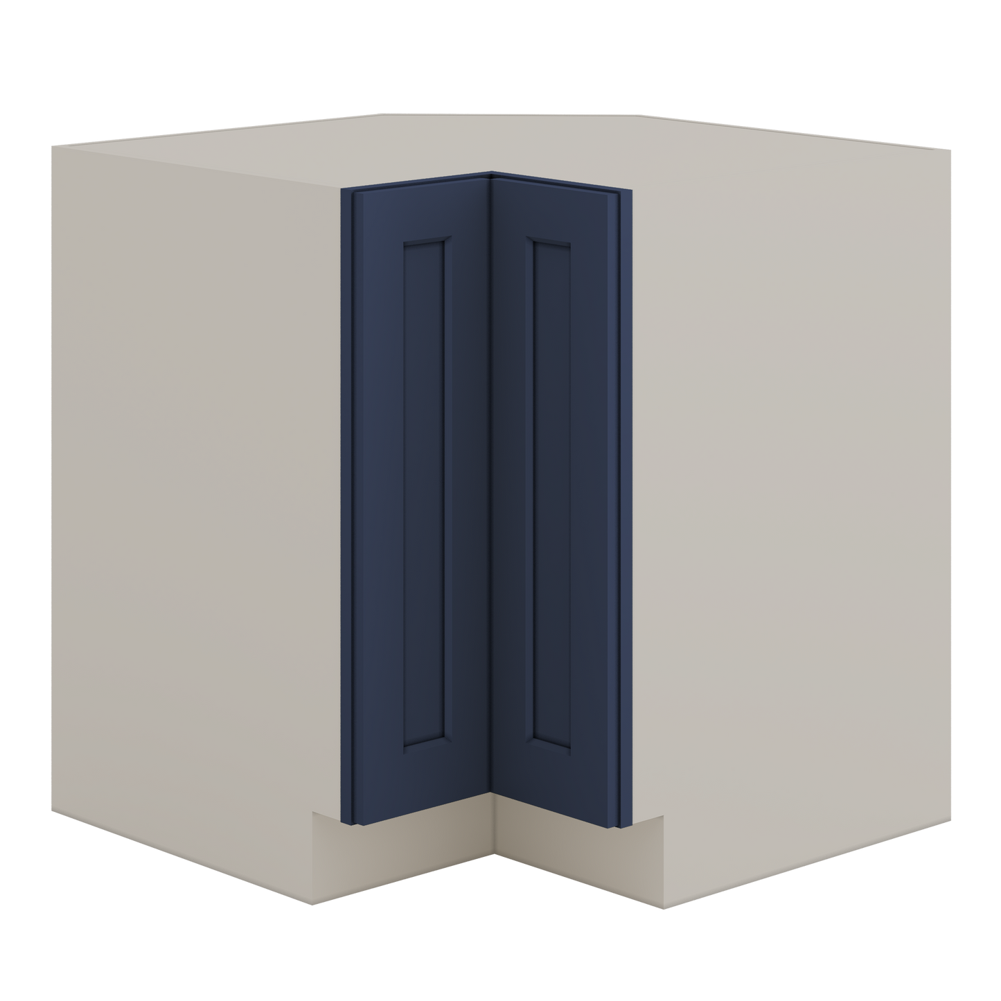 Lazy Susan Base Cabinet 33" & 36" NB29-Naval Blue Shaker 1-1/4" Overlay