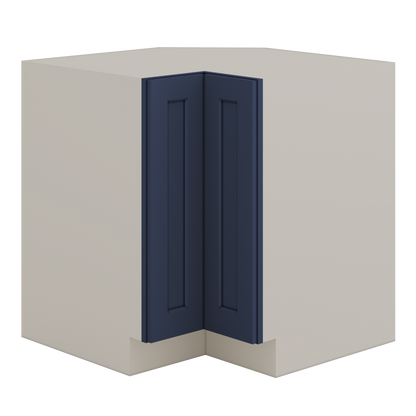Lazy Susan Base Cabinet 33" & 36" NB29-Naval Blue Shaker 1-1/4" Overlay