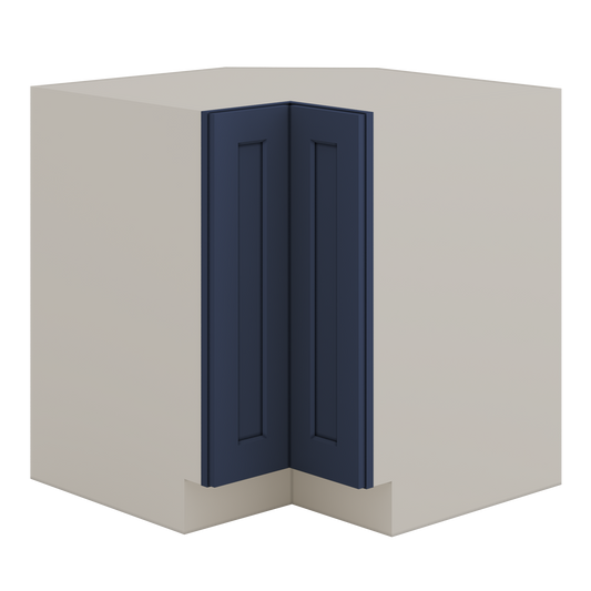 Lazy Susan Base Cabinet 33" & 36" NB29-Naval Blue Shaker 1-1/4" Overlay