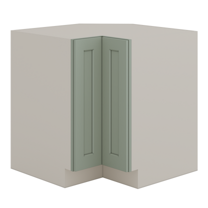 33" & 36" Lazy Susan Base Cabinet 14SG Sage Green Shaker 1-1/4" Overlay