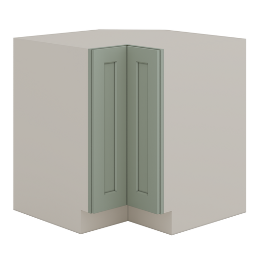 33" & 36" Lazy Susan Base Cabinet 14SG Sage Green Shaker 1-1/4" Overlay