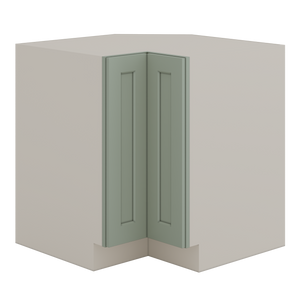 33" & 36" Lazy Susan Base Cabinet 14SG Sage Green Shaker 1-1/4" Overlay