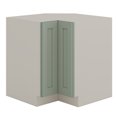 Lazy Susan Base Cabinet 33" & 36" Green Shaker 1-1/4" Overlay