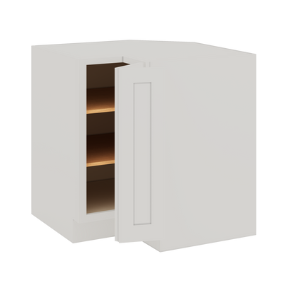 Lazy Susan Base Cabinet 33" & 36" 2WS White Shaker 1-1/4" Overlay