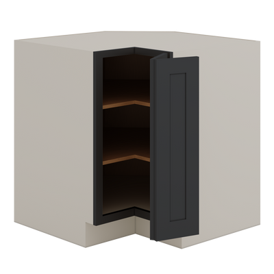 Lazy Susan Base Cabinet 33" & 36" 15HNS Hermosa Noir Black Shaker 1-1/4" Overlay