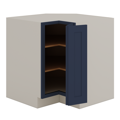 Lazy Susan Base Cabinet 33" & 36" NB29-Naval Blue Shaker 1-1/4" Overlay