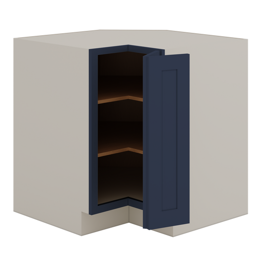 Lazy Susan Base Cabinet 33" & 36" NB29-Naval Blue Shaker 1-1/4" Overlay