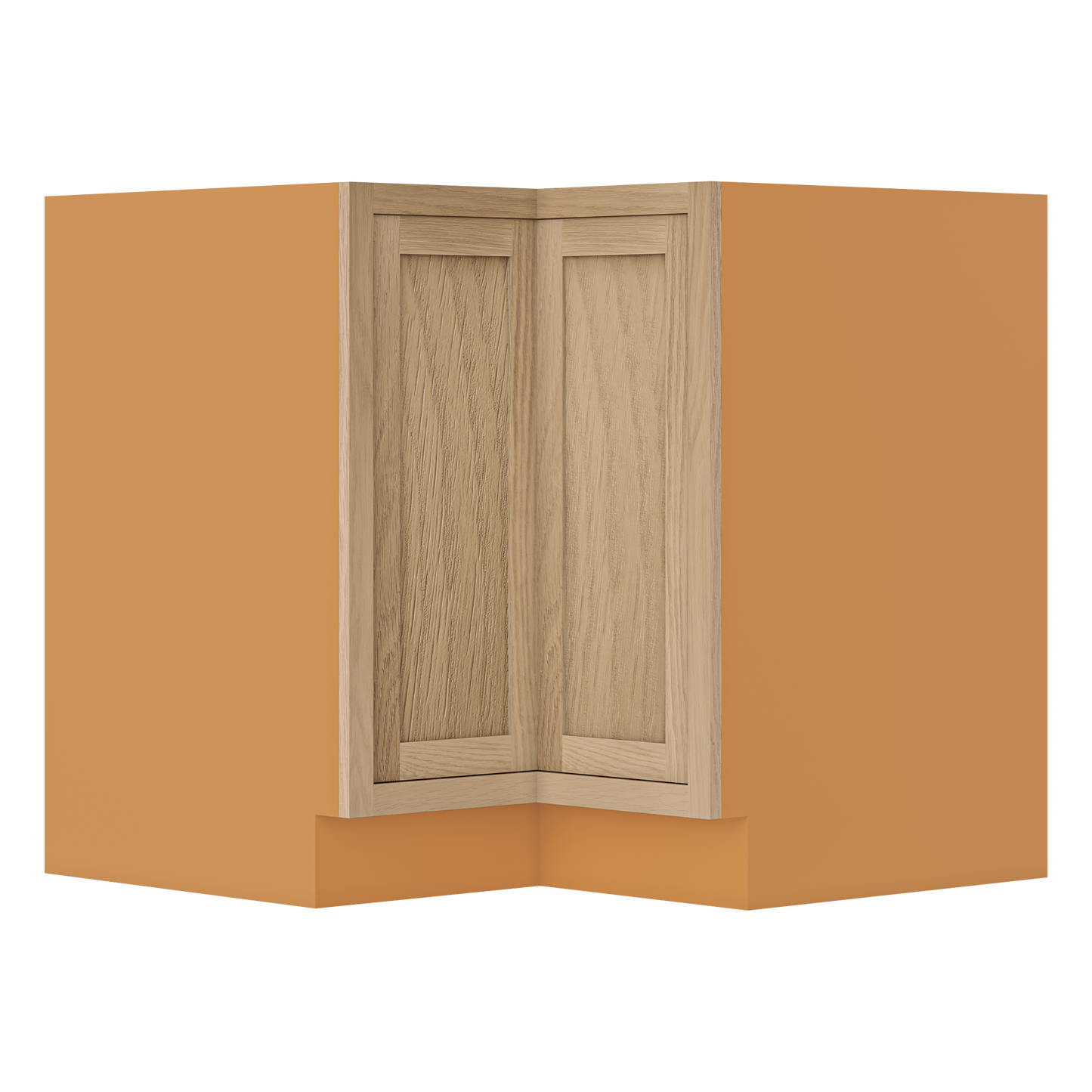 Lazy Susan Base White Oak Inset Shaker Cabinets 33" & 36" Wide - Special Order