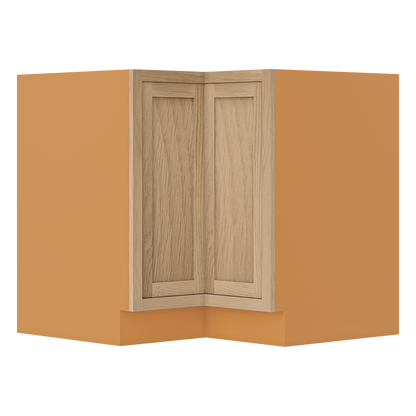 Lazy Susan Base White Oak Inset Shaker Cabinets 33" & 36" Wide - Special Order
