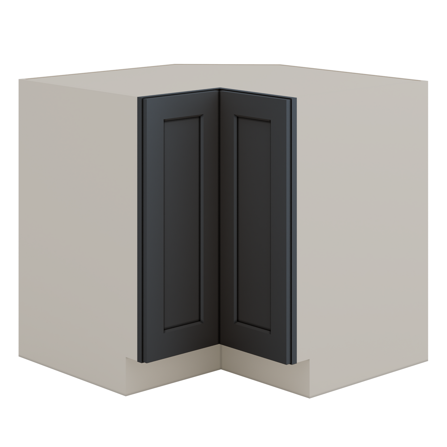 Lazy Susan Base Cabinet 33" & 36" 15HNS Hermosa Noir Black Shaker 1-1/4" Overlay
