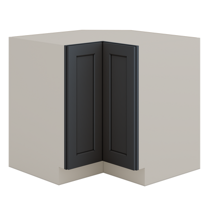 Lazy Susan Base Cabinet 33" & 36" 15HNS Hermosa Noir Black Shaker 1-1/4" Overlay