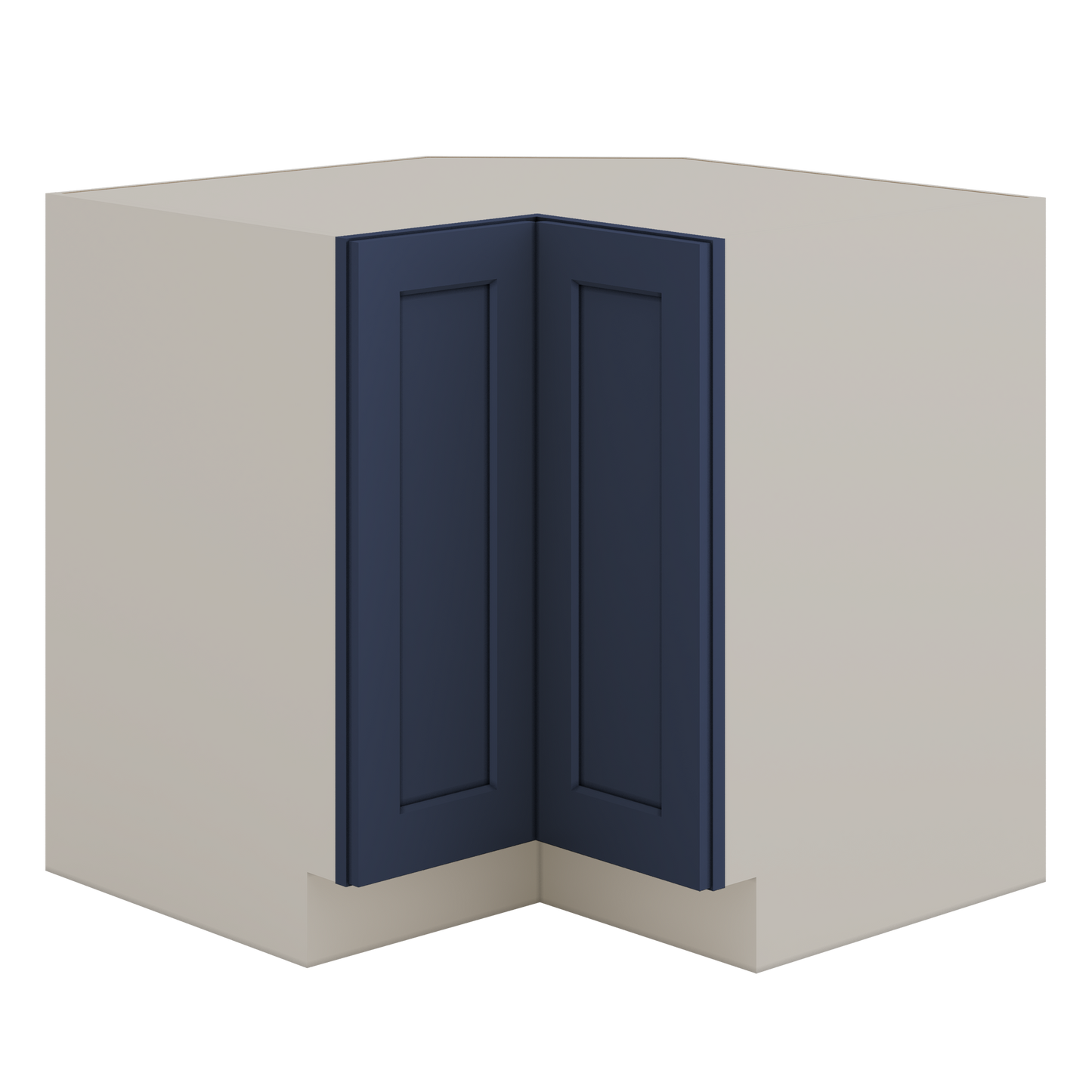 Lazy Susan Base Cabinet 33" & 36" NB29-Naval Blue Shaker 1-1/4" Overlay