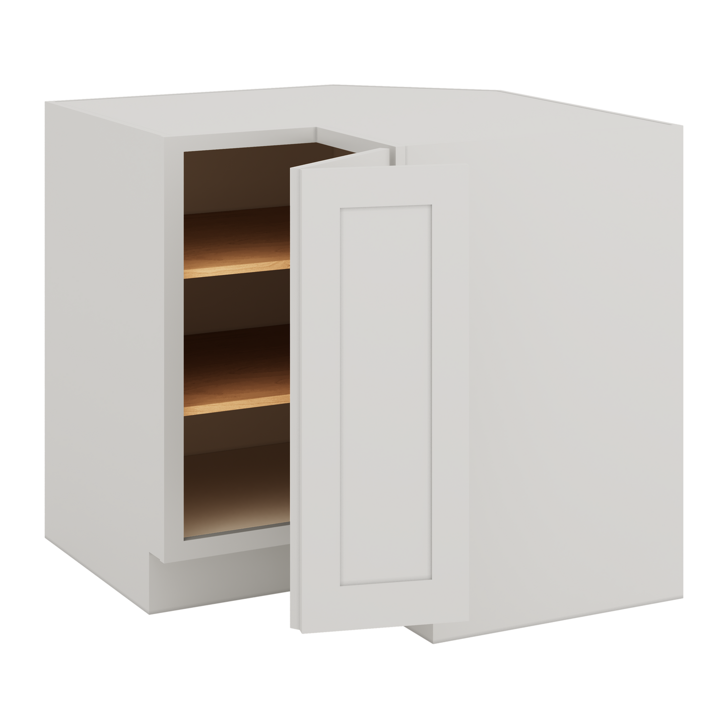 Lazy Susan Base Cabinet 33" & 36" 2WS White Shaker 1-1/4" Overlay