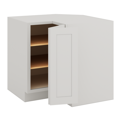 Lazy Susan Base Cabinet 33" & 36" 2WS White Shaker 1-1/4" Overlay