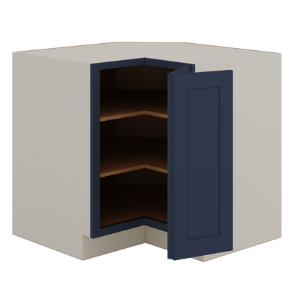 Lazy Susan Base Cabinet 33" & 36" NB29-Naval Blue Shaker 1-1/4" Overlay