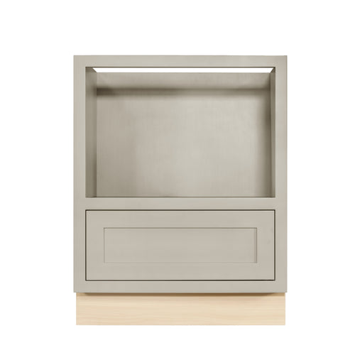 Tuscan Gray Inset Shaker Microwave Base Cabinet - 27"