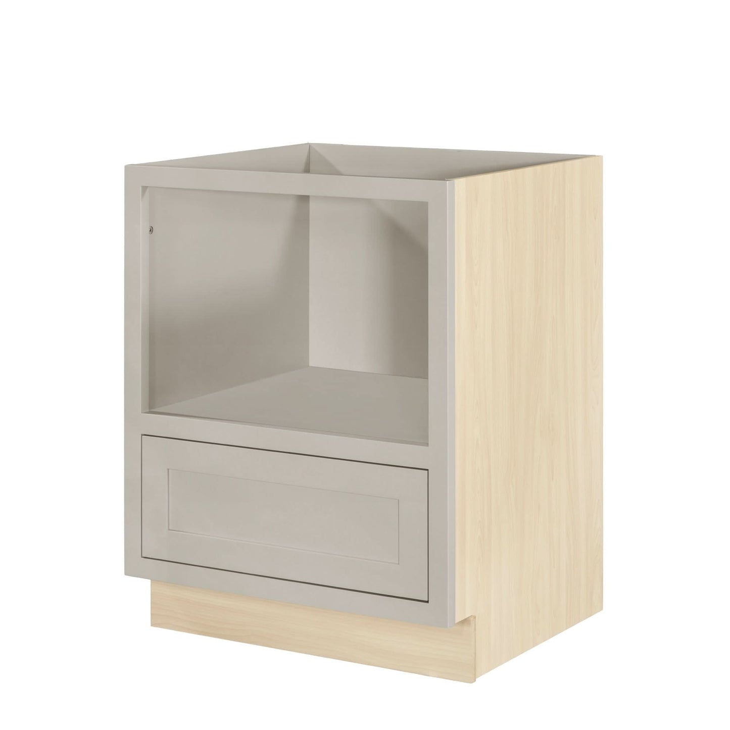 Tuscan Gray Inset Shaker Microwave Base Cabinet - 27"