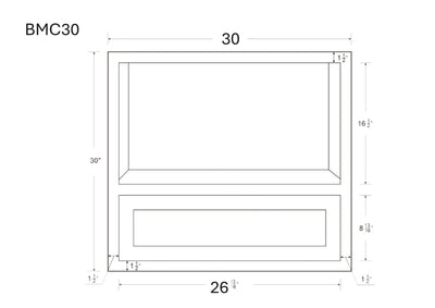 27"and 30" Microwave Base Cabinet Overlay Huntington Cinder Double Shaker