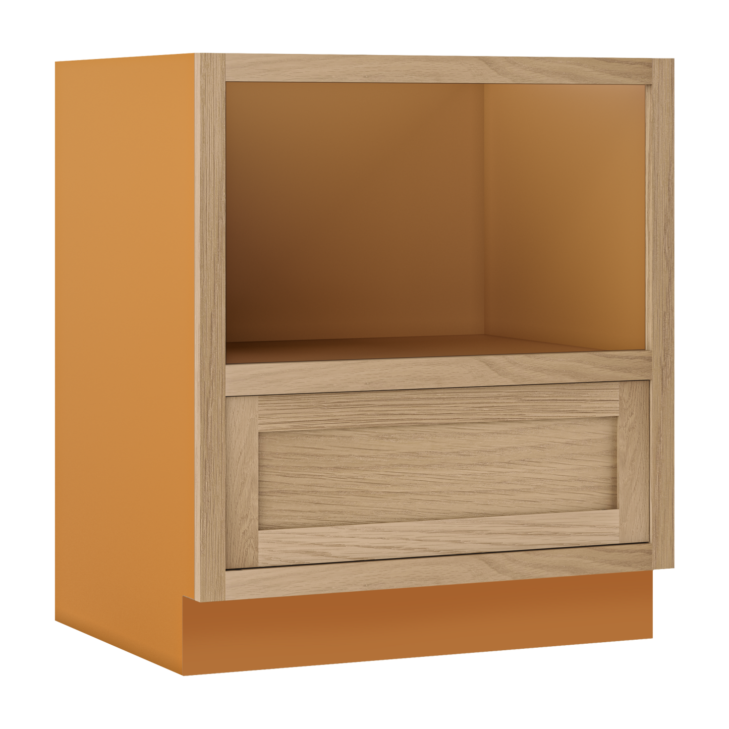 Oak Inset Shaker Microwave Base Cabinet - 27" & 30" - Special Order