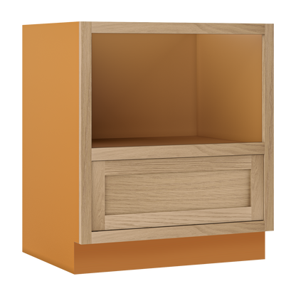 Oak Inset Shaker Microwave Base Cabinet - 27" & 30" - Special Order