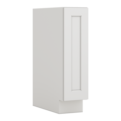 Spice Rack Pull Out Base Cabinet 9" & 12" Wide 2WS White Shaker 1-1/4" Overlay