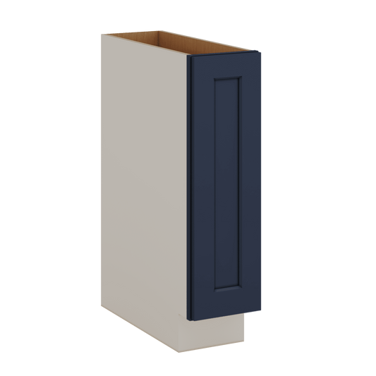 Spice Rack Pull Out Base Cabinet 6", 9" & 12" Wide NB29 Naval Blue Shaker 1-1/4" Overlay