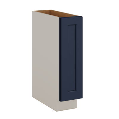 Spice Rack Pull Out Base Cabinet 9" & 12" Wide 29NB Naval Blue Shaker 1-1/4" Overlay