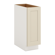 Spice Rack Pull Out Base Cabinet 9" & 12" Wide Manhattan Cream Shaker 1-1/4" Overlay