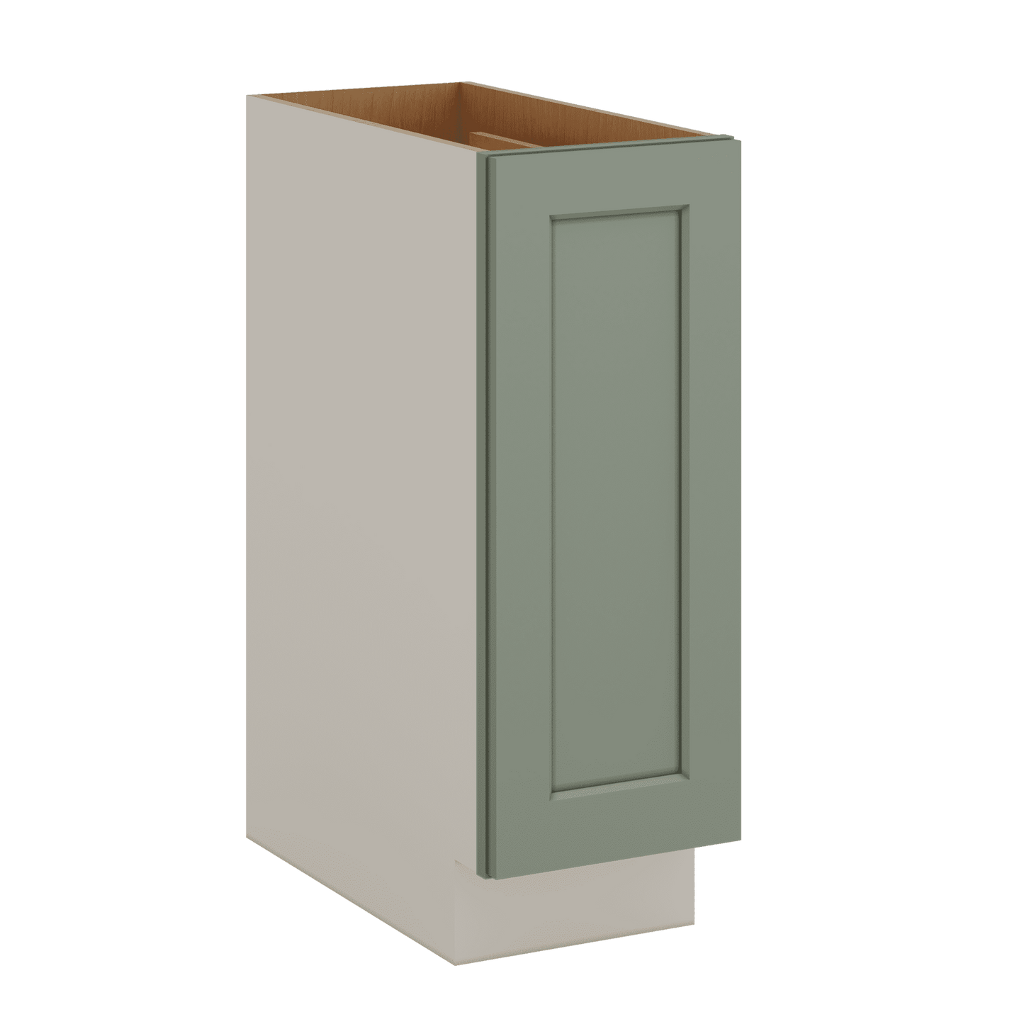 BSR12 Sage Green Spice Rack Pull Out Base Cabinet Shaker Best