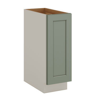 BSR12 Sage Green Spice Rack Pull Out Base Cabinet Shaker Best