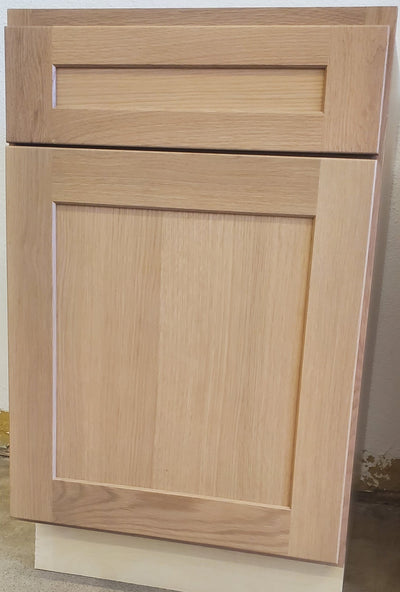 Sample Door Natural Color 17ROS - Redondo White Oak Shaker 1-1/4" Overlay Shaker