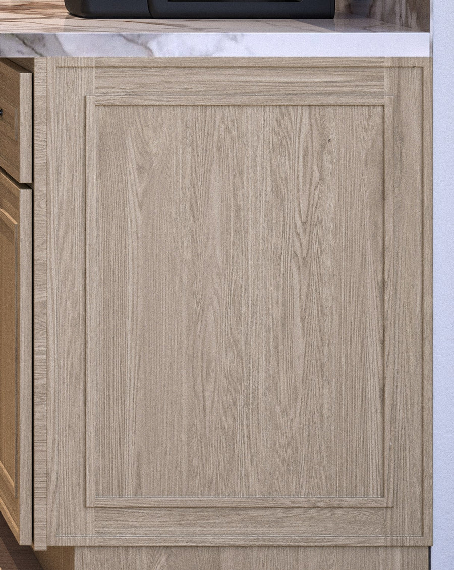 False Panel White Oak Shaker Decorative Style