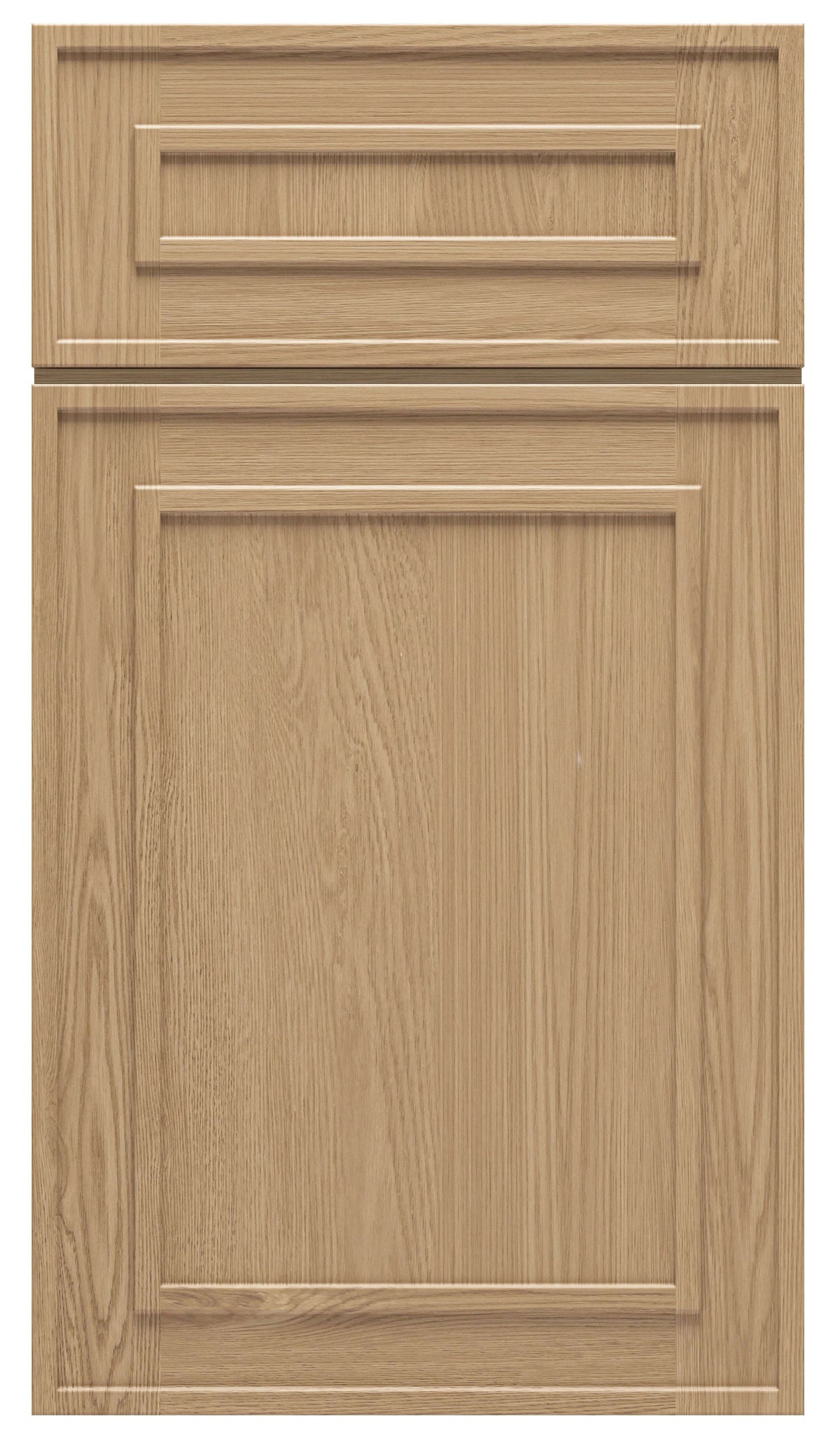 Natural oak elegant craftsman shaker single-door wall 9"–36" rta kitchen cabinet – open view