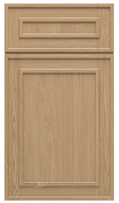 Natural oak elegant craftsman shaker single-door wall 9"–36" rta kitchen cabinet – open view