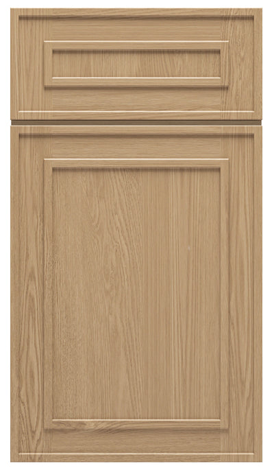30" Tall Elegant Oak Craftsman Shaker 1-1/4" Overlay Wall Cabinet - Double Door 24", 27", 30", 33" & 36"