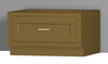 Bench Seat Cabinet 17" Tall 21" Deep Special Order Inset Shaker - Single Drawer 9", 12", 15", 18" & 21"