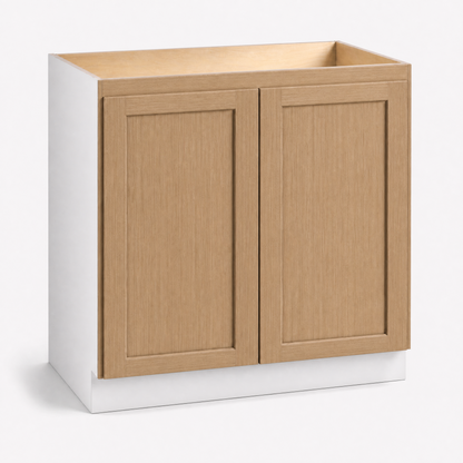 9″ to 36″ Widths White Oak Rift Base Cabinet — One or Two Doors