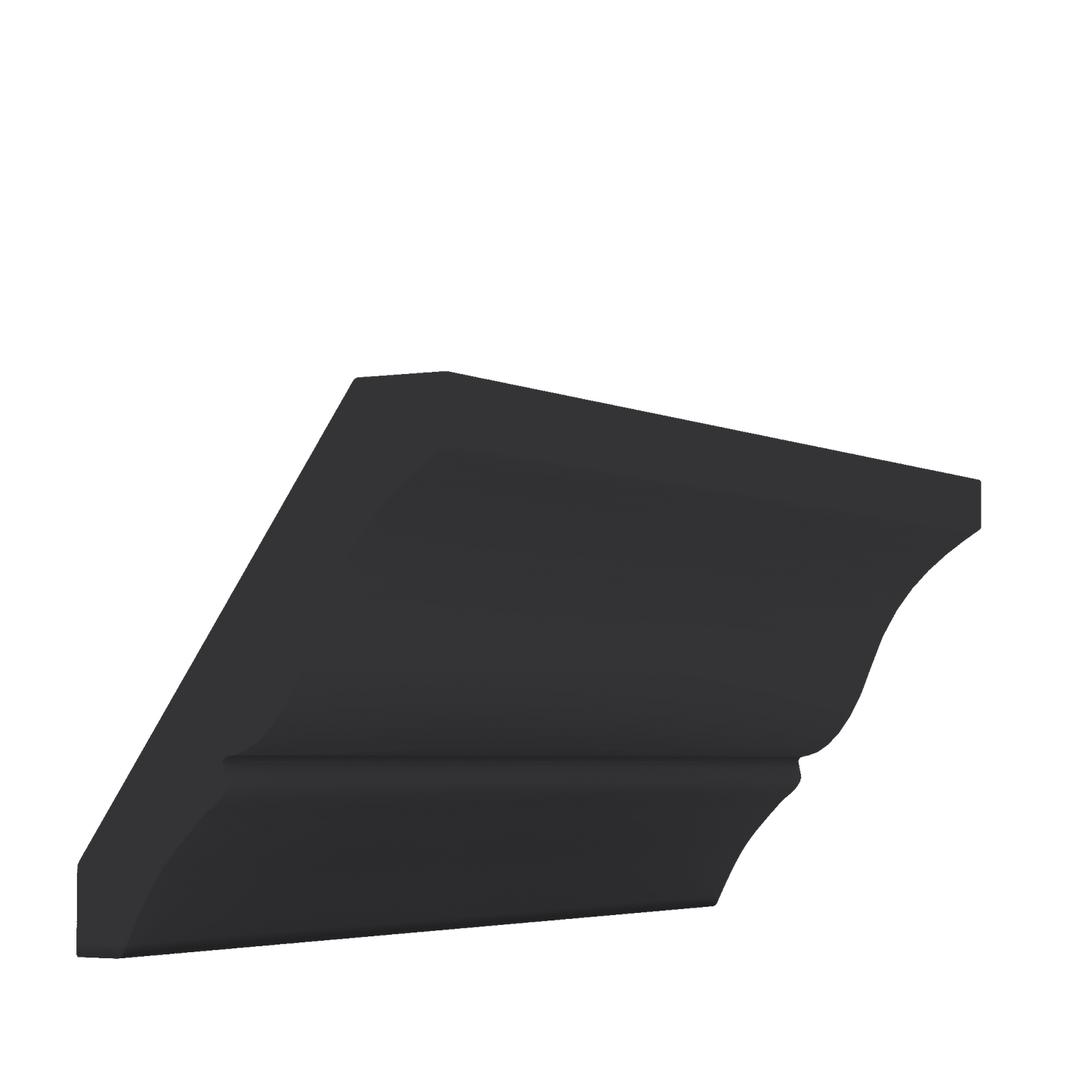 Crown Molding Trim Pieces Black Shaker 1-1/4" Overlay
