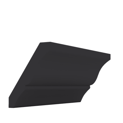 Crown Molding Trim Pieces Black Shaker 1-1/4" Overlay