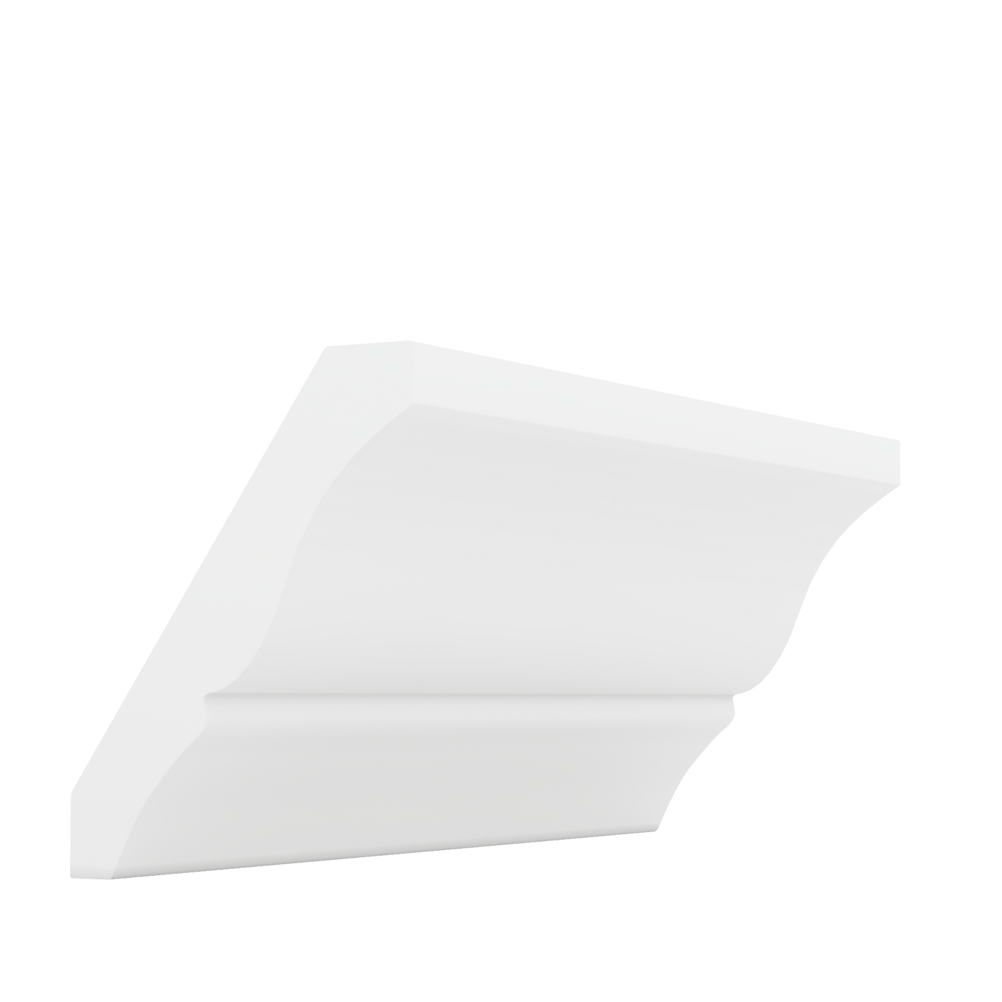 Crown Molding Trim Pieces ICE WHITE SHAKER 1-1/4" Overlay CWS/CWB