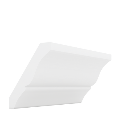 Crown Molding Trim Pieces ICE WHITE SHAKER 1-1/4" Overlay CWS/CWB