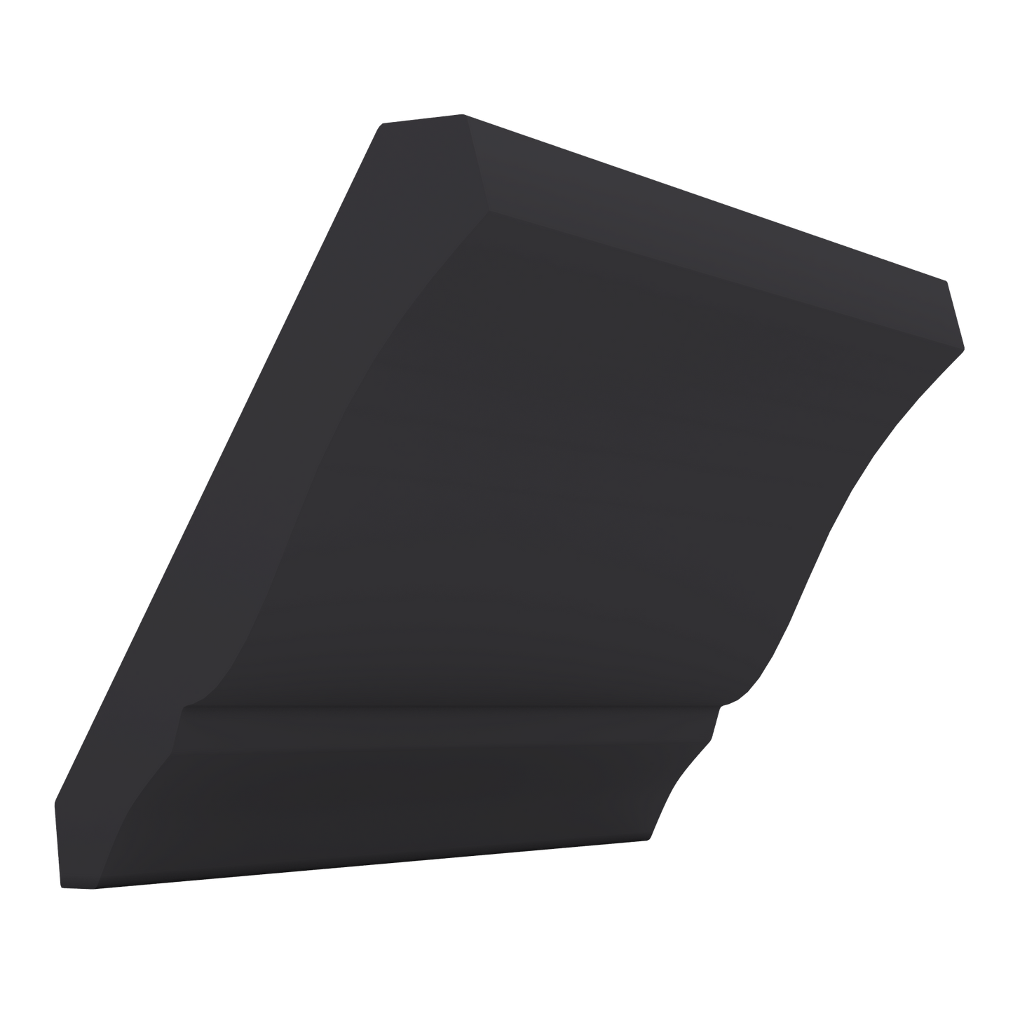 Crown Molding Trim Pieces Black Shaker 1-1/4" Overlay
