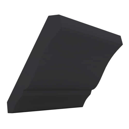 Crown Molding Trim Pieces Black Shaker 1-1/4" Overlay