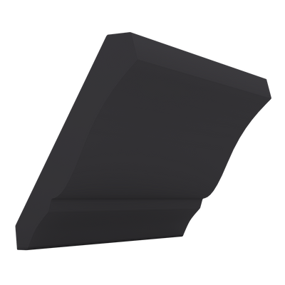 Crown Molding Trim Pieces Black Shaker 1-1/4" Overlay