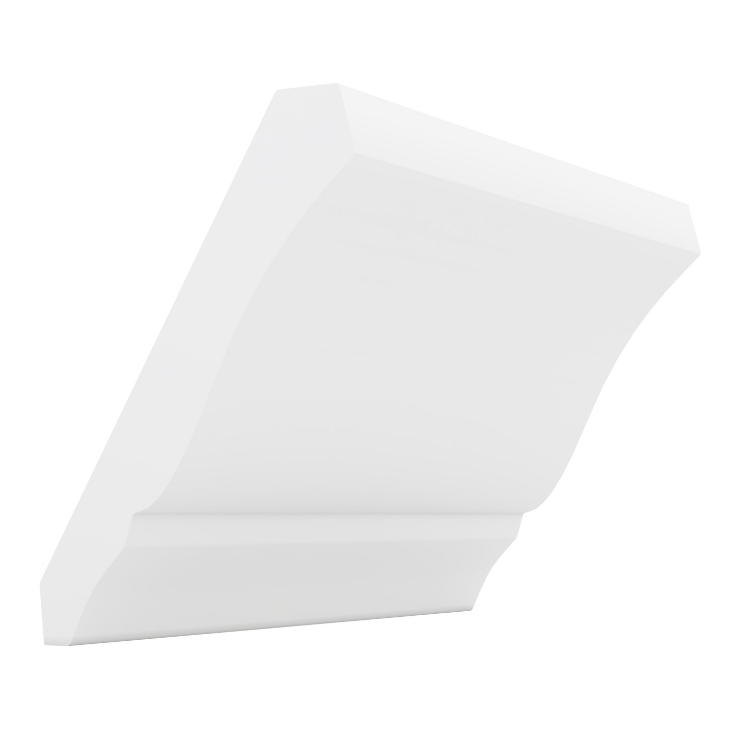 Crown Molding Trim Pieces ICE WHITE SHAKER 1-1/4" Overlay CWS/CWB