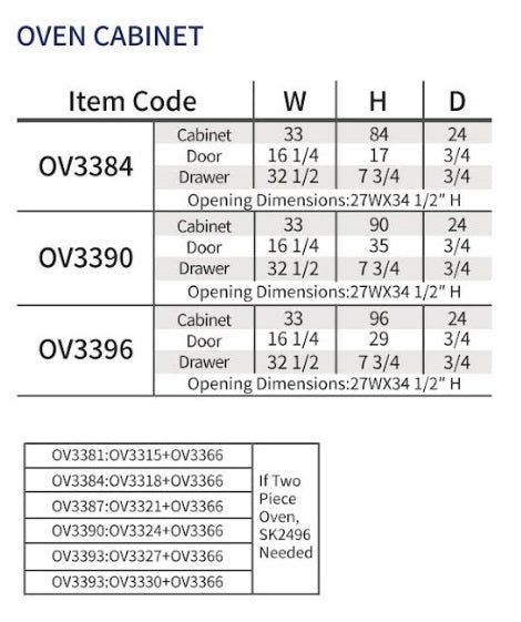 Wall Oven Natural Color 17ROS - Redondo White Oak Shaker 1-1/4" Overlay Cabinet 33" Wide