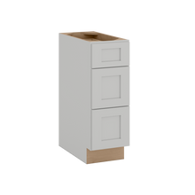 12", 15", 18", 21", 24", 30" & 36" Three Drawer Base Cabinet | RTA Unassembled | Premium Shaker White Full Overlay