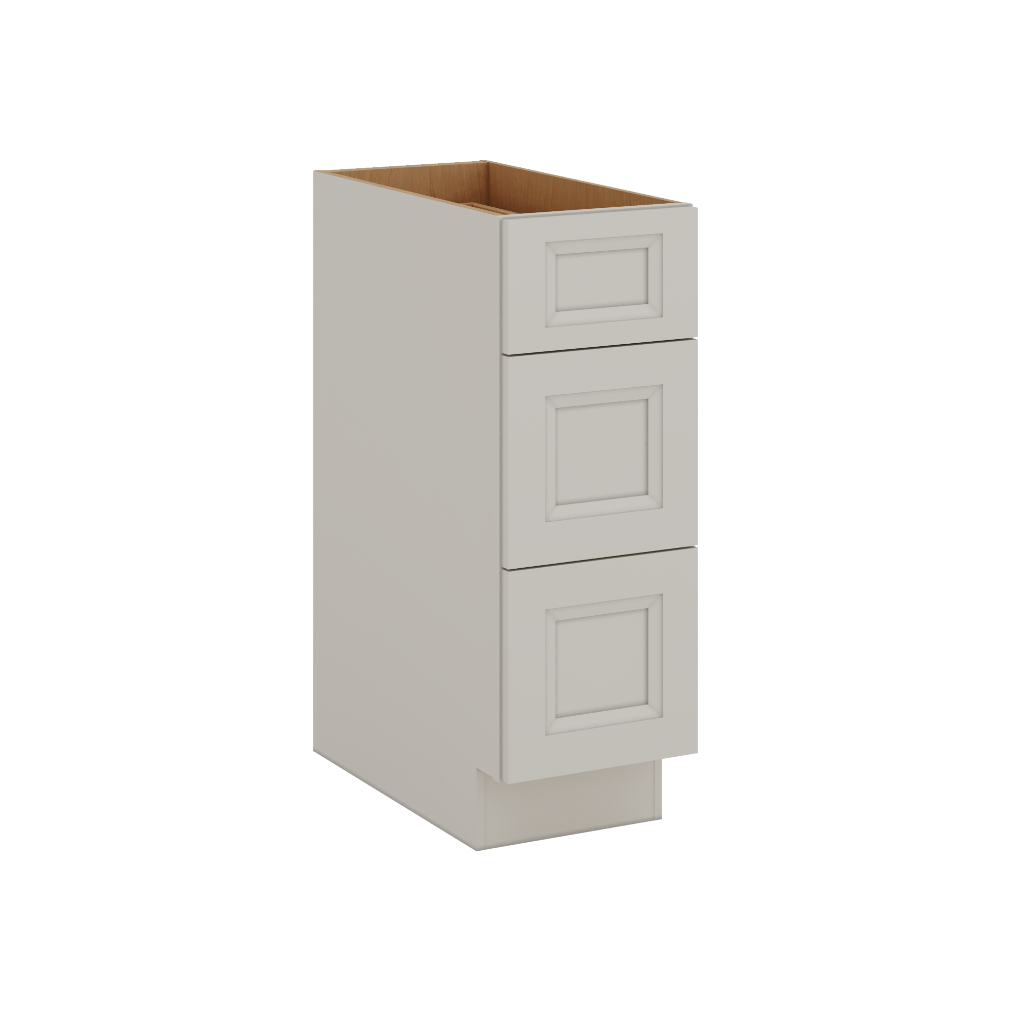 27LGDS Laguna Gray Double Shaker 3 Drawer Base Cabinet 12", 15", 18", 21", 24", 30", 33" & 36" Wide
