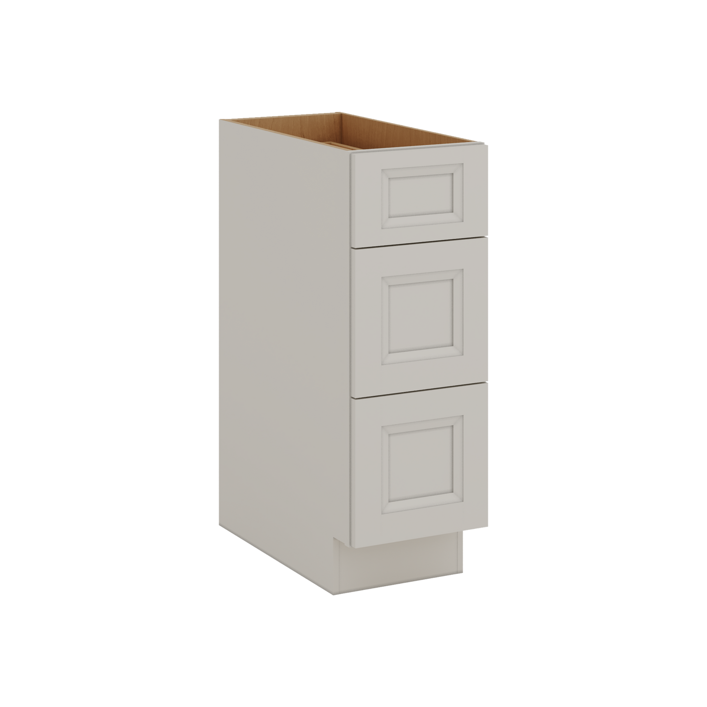27LGDS Laguna Gray Double Shaker 3 Drawer Base Cabinet 12", 15", 18", 21", 24", 30", 33" & 36" Wide